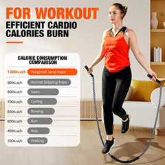 Heavy Weighted Jump Rope for Men, Women & Kids – Home Gym Skipping Rope for Boxing & Cardio
