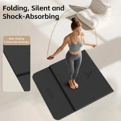 Foldable Yoga Mat – Extra Thick 10mm, Non-Slip POE, SGS Certified for Home & Studio Use