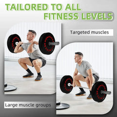 Olympic Rubber Bumper Plates Set with Barbell | Strength & Weightlifting
