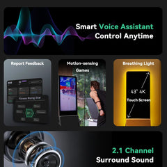 AEKE Integrated Wellness Design Statement 43" Smart Home Gym Fitness Mirror with Touch Screen Wi-Fi Connected Training