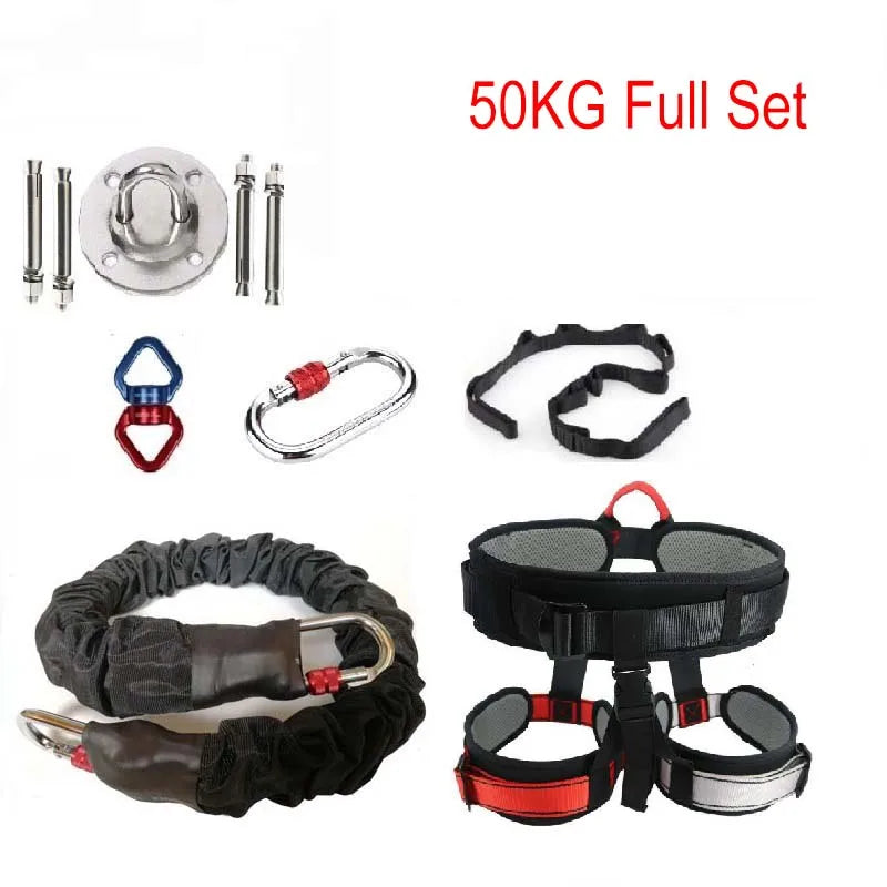Bungee Dance Training Kit – Anti-Gravity 4D Resistance System with Harness, CE Swivel & Daisy Chain, 50/70/90kg