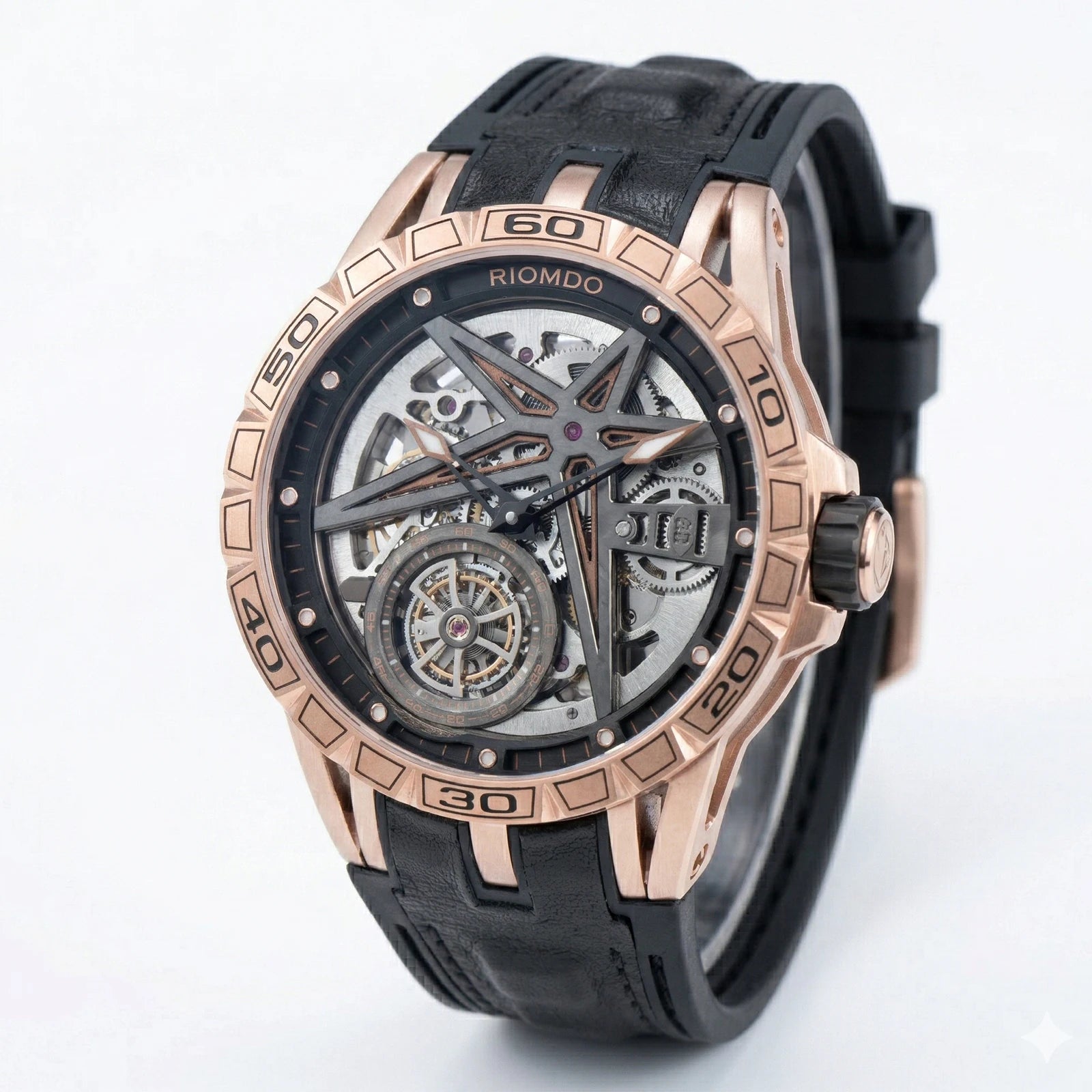 Automatic Watch Luminous Waterproof Silicone Strap Military Watches for Men RD-701