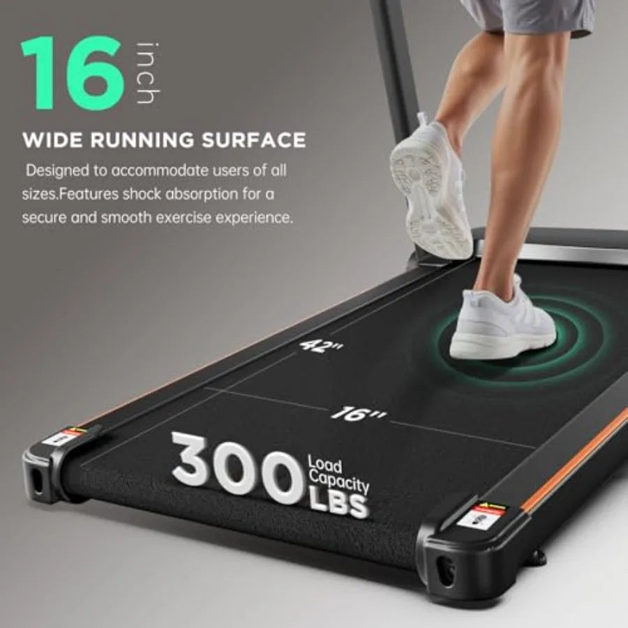 Home treadmill with 0-15 auto incline 3.5HP quiet brushless motor foldable steel frame in black compact design for small spaces