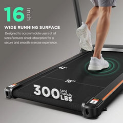 Home treadmill with 0-15 auto incline 3.5HP quiet brushless motor foldable steel frame in black compact design for small spaces