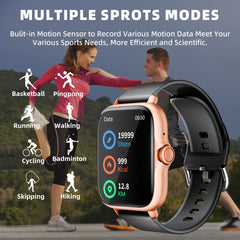 DESERTCAT 1.83" Smart Watch | Bluetooth Calling, Sleep Monitor, Pedometer & Alerts | iOS & Android
