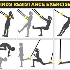 Resistance Bands Set with Handles – Door Anchor, Adjustable Straps & Carabiners for Home Gym Workout, Men & Women