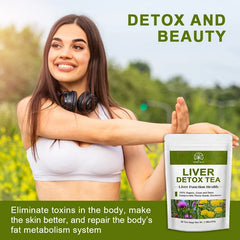 Liver Detox Tea – Milk Thistle & Dandelion Root Herbal Tea for Liver Cleanse, Repair & Digestive Support, 42-Day Supply