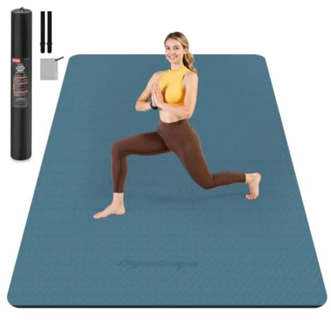 Extra Large Yoga & Pilates Mat – TPE Non-Slip, 78x57", 1/2" Thick with Extra Cushioning