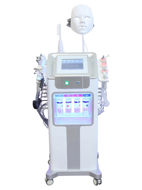 12-in-1 Aqua Peeling Hydro Facial Machine | Skin Cleansing, Bubble Oxygen & Lifting