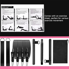 Resistance Bands Set with Fitness Bar – Home Gym Pull Rope for Yoga, Strength & Chest Training
