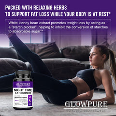 Natural Night Time Fat Burner – Weight Loss Pills for Metabolism, Appetite Suppression & Detox