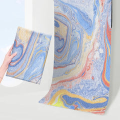 Suede Printed Natural Rubber Yoga Mat | 1.5mm Ultra-Thin, Non-Slip & Foldable for Travel & Studio
