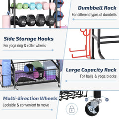 Dumbbell Rack with Wheels – Heavy Duty 3-Tier Home Gym Storage | Cipher Athletics