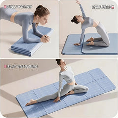 Extra Thick Foldable Yoga Mat | 6mm Non-Slip TPE for Yoga, Pilates & Home Fitness