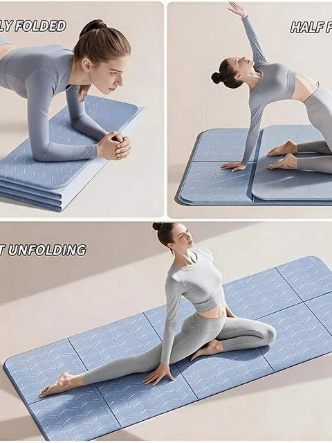 Extra Thick Foldable Yoga Mat | 6mm Non-Slip TPE for Yoga, Pilates & Home Fitness