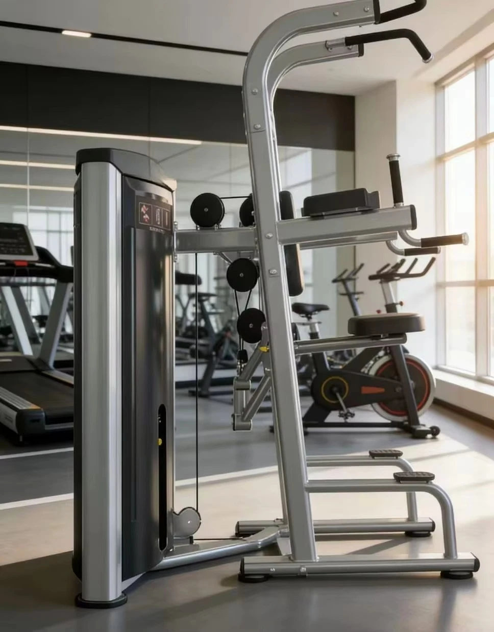 Commercial auxiliary pull-up machine, steel counterweight
