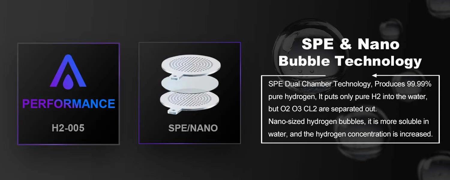 Performance Molecular Hydrogen Water Generator Bottle DuPont SPE&PEM Dual Chamber lonizer + Charging&Time Display