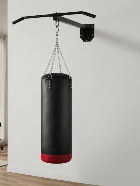 Wall-Mounted Pull-Up Bar with Boxing Bag Hanger – Heavy Duty Home Gym Rack | Cipher Athletics