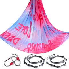 Aerial Yoga Hammock Silk Set – 4m x 2.8m, 1000kg Capacity, 40D Nylon with Carabiners & Daisy Chain, 28 Colors
