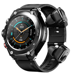 T92 2-in-1 Smart Watch with Built-In TWS Earbuds | Bluetooth Call, Heart Rate, Fitness Tracker & MP3