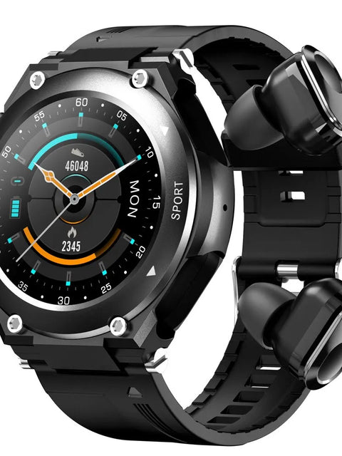 T92 2-in-1 Smart Watch with Built-In TWS Earbuds | Bluetooth Call, Heart Rate, Fitness Tracker & MP3