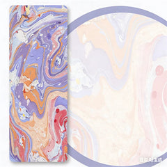 Suede Printed Natural Rubber Yoga Mat | 1.5mm Ultra-Thin, Non-Slip & Foldable for Travel & Studio
