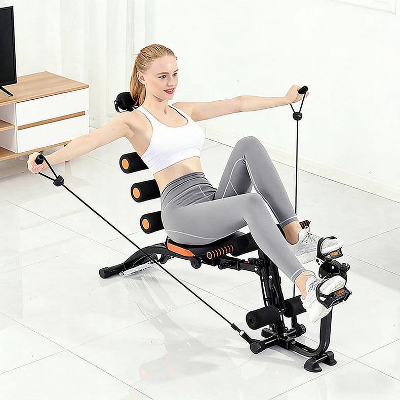 Six in one multifunctional abdominal machine, waist support, sit ups, abdominal exercise equipment, home fitness roll up chair