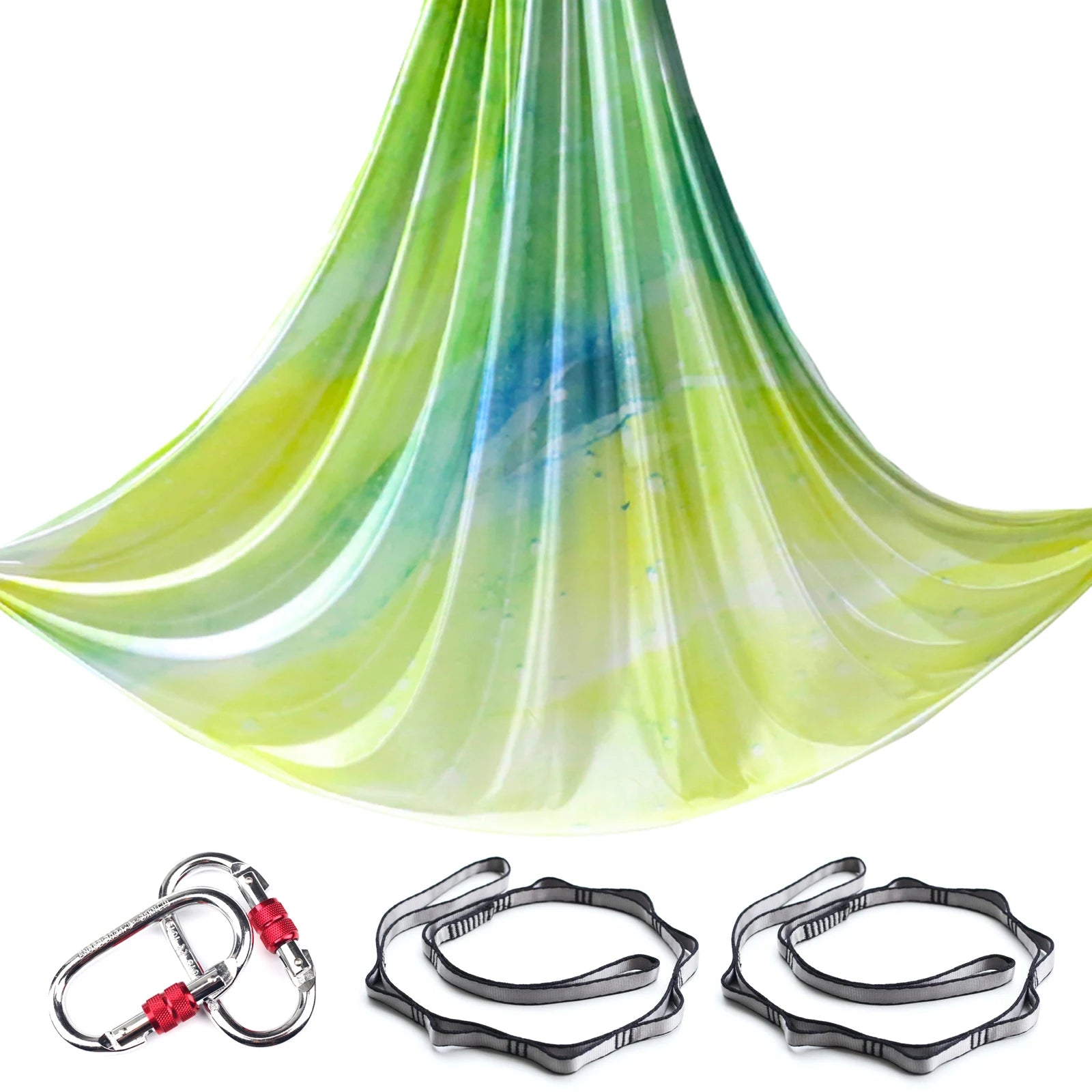 Aerial Yoga Hammock Silk Set – 4m x 2.8m, 1000kg Capacity, 40D Nylon with Carabiners & Daisy Chain, 28 Colors