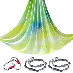 Aerial Yoga Hammock Silk Set – 4m x 2.8m, 1000kg Capacity, 40D Nylon with Carabiners & Daisy Chain, 28 Colors