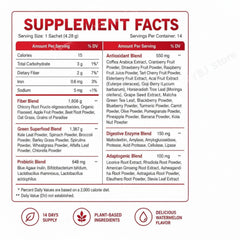 Electrolyte Powder with Probiotics & Digestive Enzymes | Watermelon & Strawberry Flavors, 14 Packs