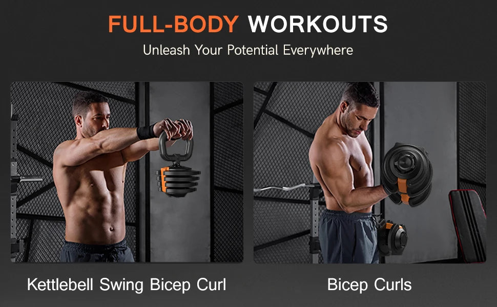 KERDOM 1-Sec Fast Adjustable Dumbbell 1pc