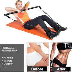 Resistance Bands Set with Fitness Bar – Home Gym Pull Rope for Yoga, Strength & Chest Training