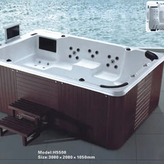 Outdoor Hot Tub Swim Spa – Acrylic Massage Pool with Jets, LED Lights & Ozone System