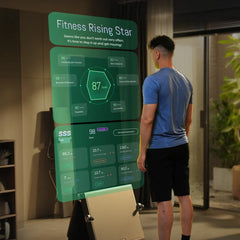 AEKE Integrated Wellness Design Statement 43" Smart Home Gym Fitness Mirror with Touch Screen Wi-Fi Connected Training