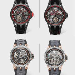 Automatic Watch Luminous Waterproof Silicone Strap Military Watches for Men RD-701