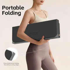 Foldable Yoga Mat – Extra Thick 10mm, Non-Slip POE, SGS Certified for Home & Studio Use
