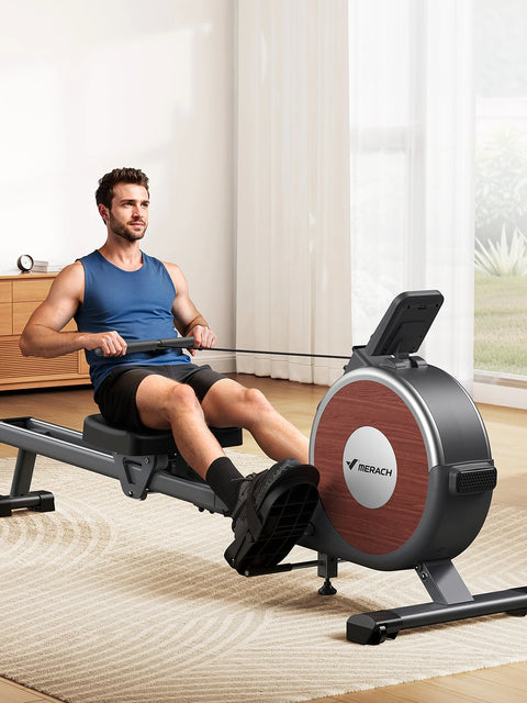 MagneticRower Cardio Rower Flywheel Rowing Machine with LCD Display
