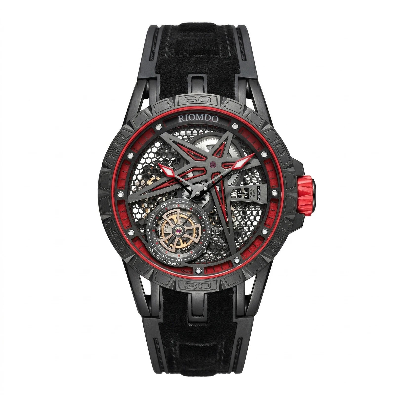 Automatic Watch Luminous Waterproof Silicone Strap Military Watches for Men RD-701