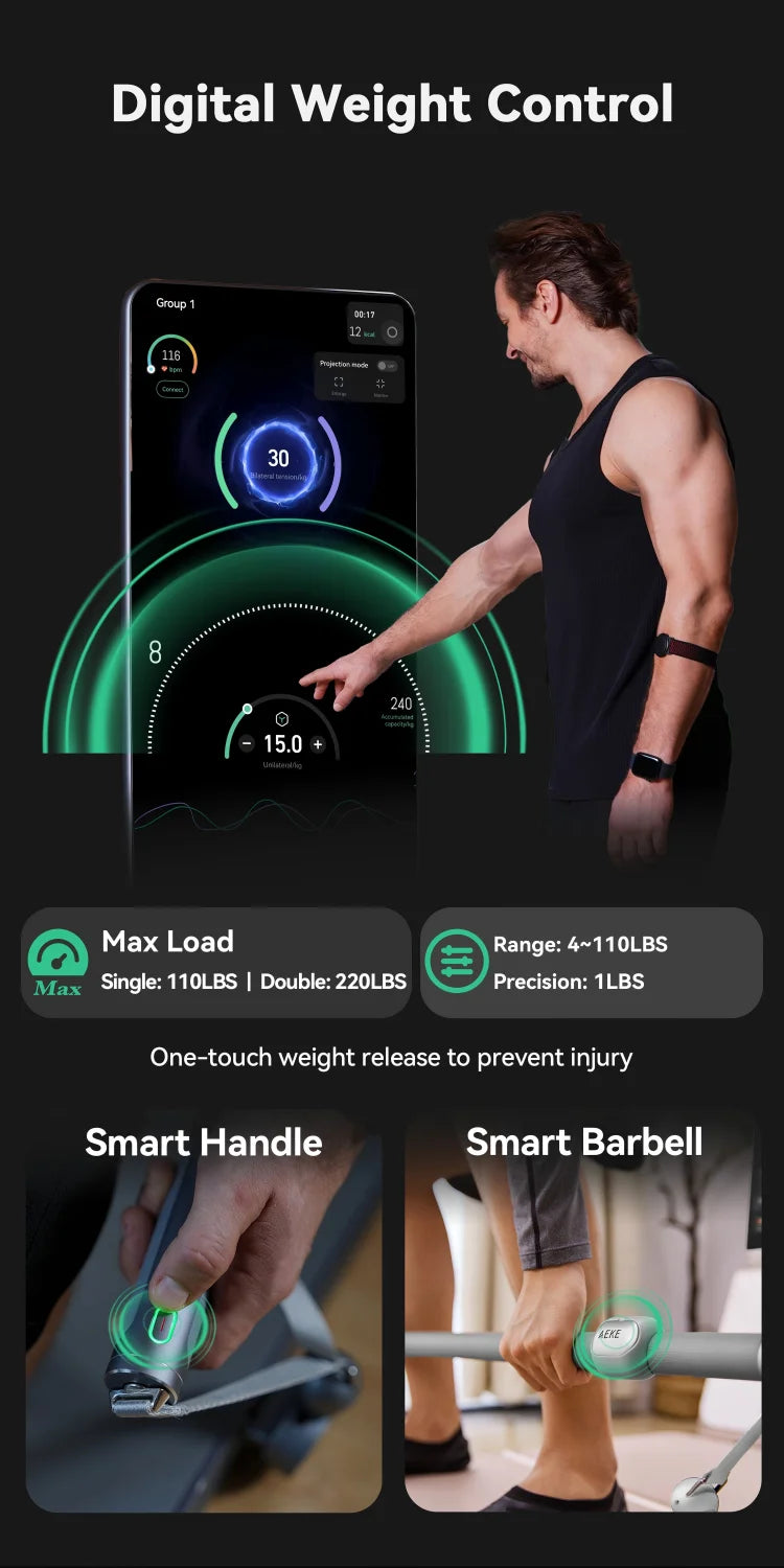 AEKE Integrated Wellness Design Statement 43" Smart Home Gym Fitness Mirror with Touch Screen Wi-Fi Connected Training