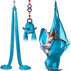 Aerial Yoga Silk Hammock – 8 Meter Satin Yoga Swing Set, 2.8m Wide, Anti-Gravity Inversion Tool, 15 Colors
