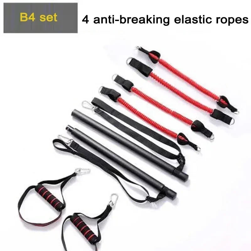 Resistance Band Pilates Bar Set – Full Body Strength & Yoga Fitness Trainer