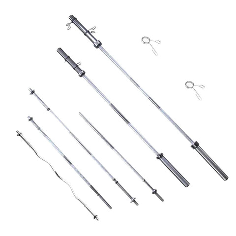 Steel Barbell Bar – 28mm Chrome, 10–20kg, Multiple Lengths for Bench Press, Squats & Weightlifting