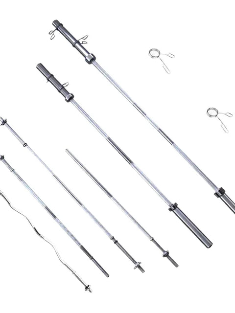 Steel Barbell Bar – 28mm Chrome, 10–20kg, Multiple Lengths for Bench Press, Squats & Weightlifting