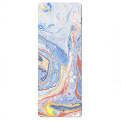 Suede Printed Natural Rubber Yoga Mat | 1.5mm Ultra-Thin, Non-Slip & Foldable for Travel & Studio