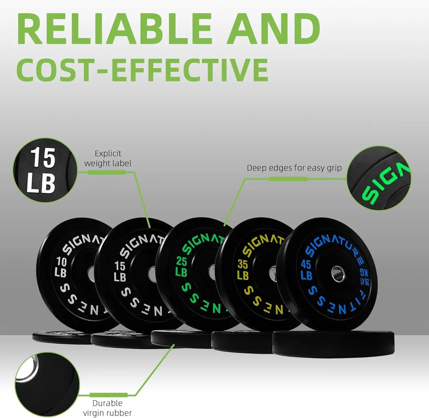 Olympic Rubber Bumper Plates Set with Barbell | Strength & Weightlifting