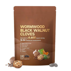 Wormwood Black Walnut & Clove Capsules – 6600mg, 18-in-1 Herbal Detox & Gut Cleanse, 240 Softgels