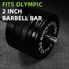 Olympic Rubber Bumper Plates Set with Barbell | Strength & Weightlifting