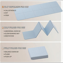 Extra Thick Foldable Yoga Mat | 6mm Non-Slip TPE for Yoga, Pilates & Home Fitness