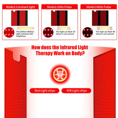 Full Body Red Light Therapy Sleeping Bag | LED Infrared Blanket Mat for Home Use (71")