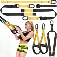 Resistance Bands Set with Handles – Door Anchor, Adjustable Straps & Carabiners for Home Gym Workout, Men & Women